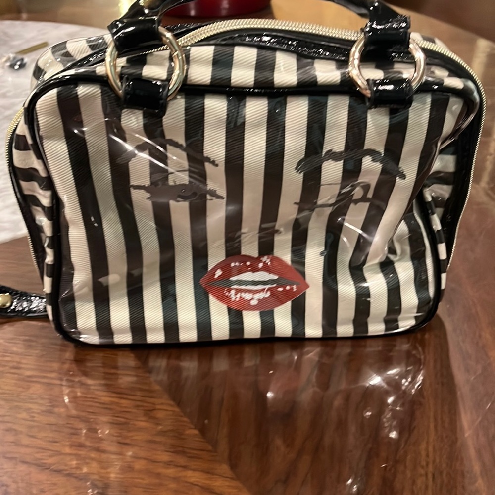 Betsy Johnson travel makeup bag